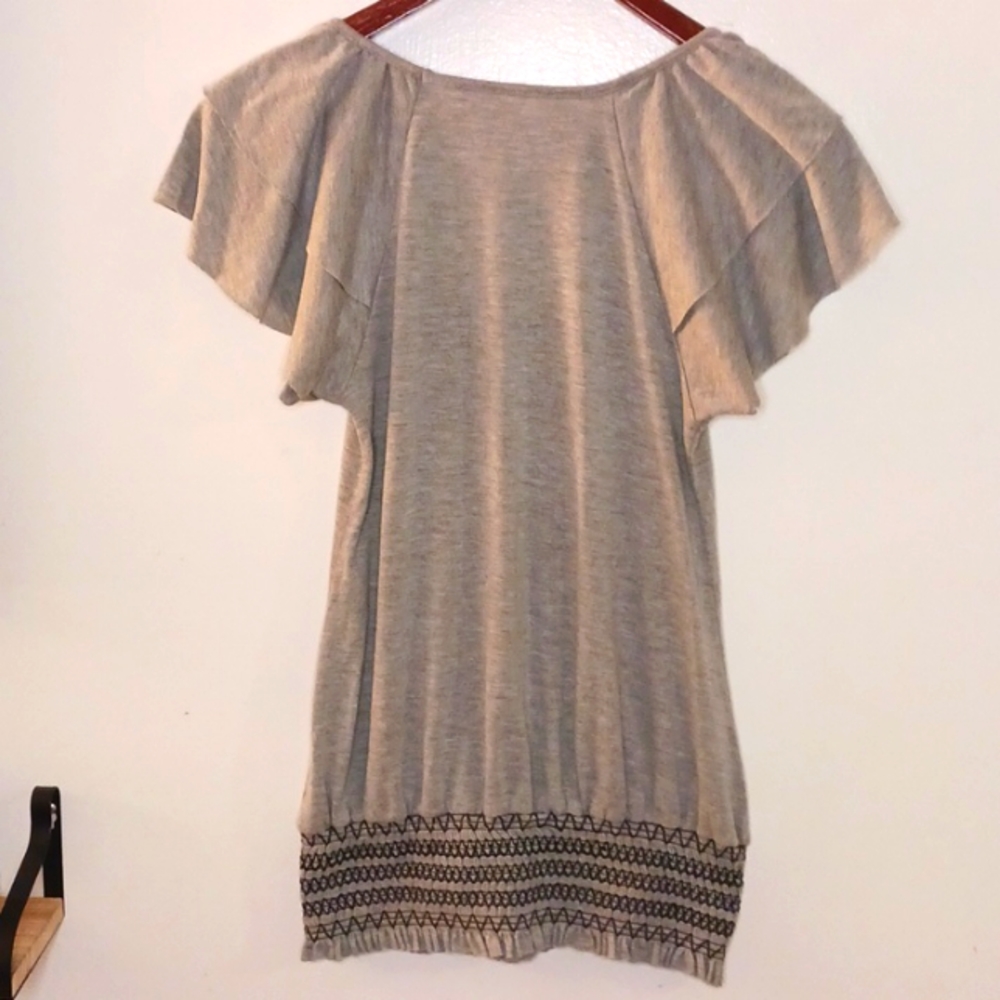 🌸Women's Scoop Neck Ruffle Tee - Picture 5 of 7